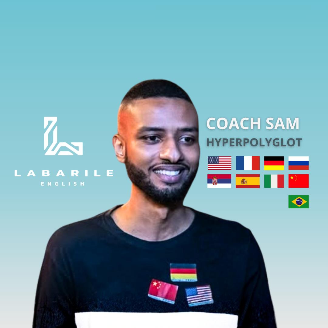 Portrait de Coach Sam, Language coach — Hyperpolyglotte chez Labarile English