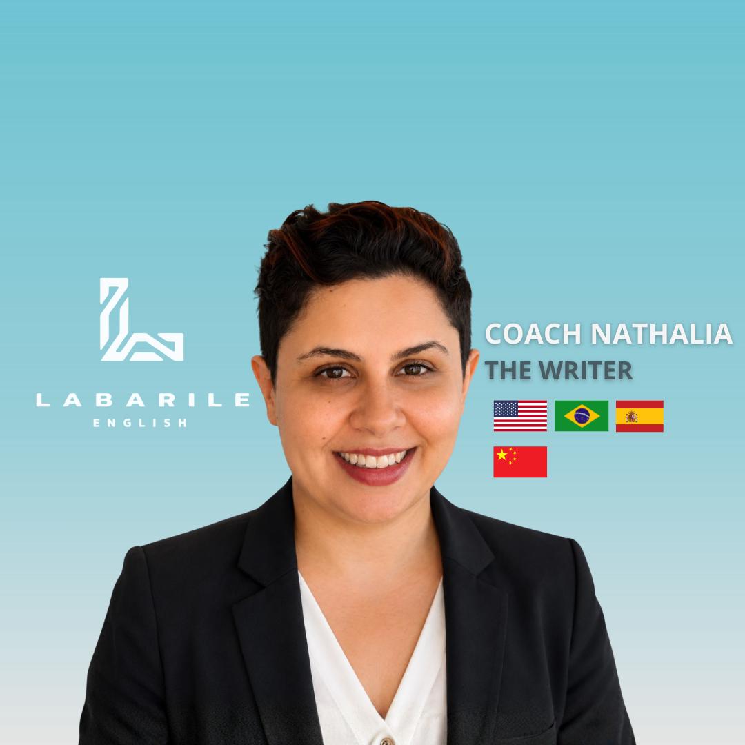 Portrait de Coach Nathalia, Language coach — L'Écrivaine chez Labarile English