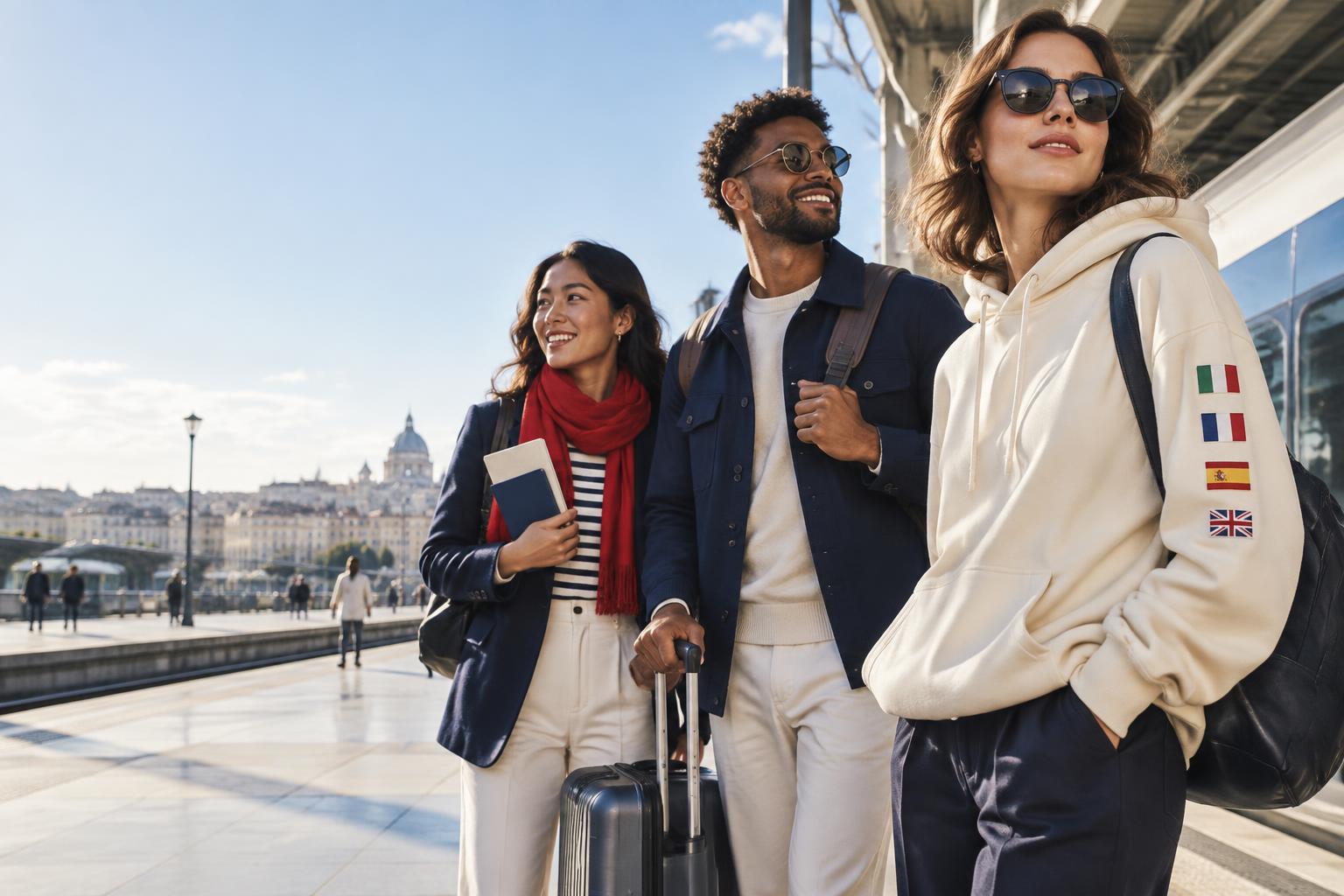 Voyageurs internationaux portant la collection Labarile World