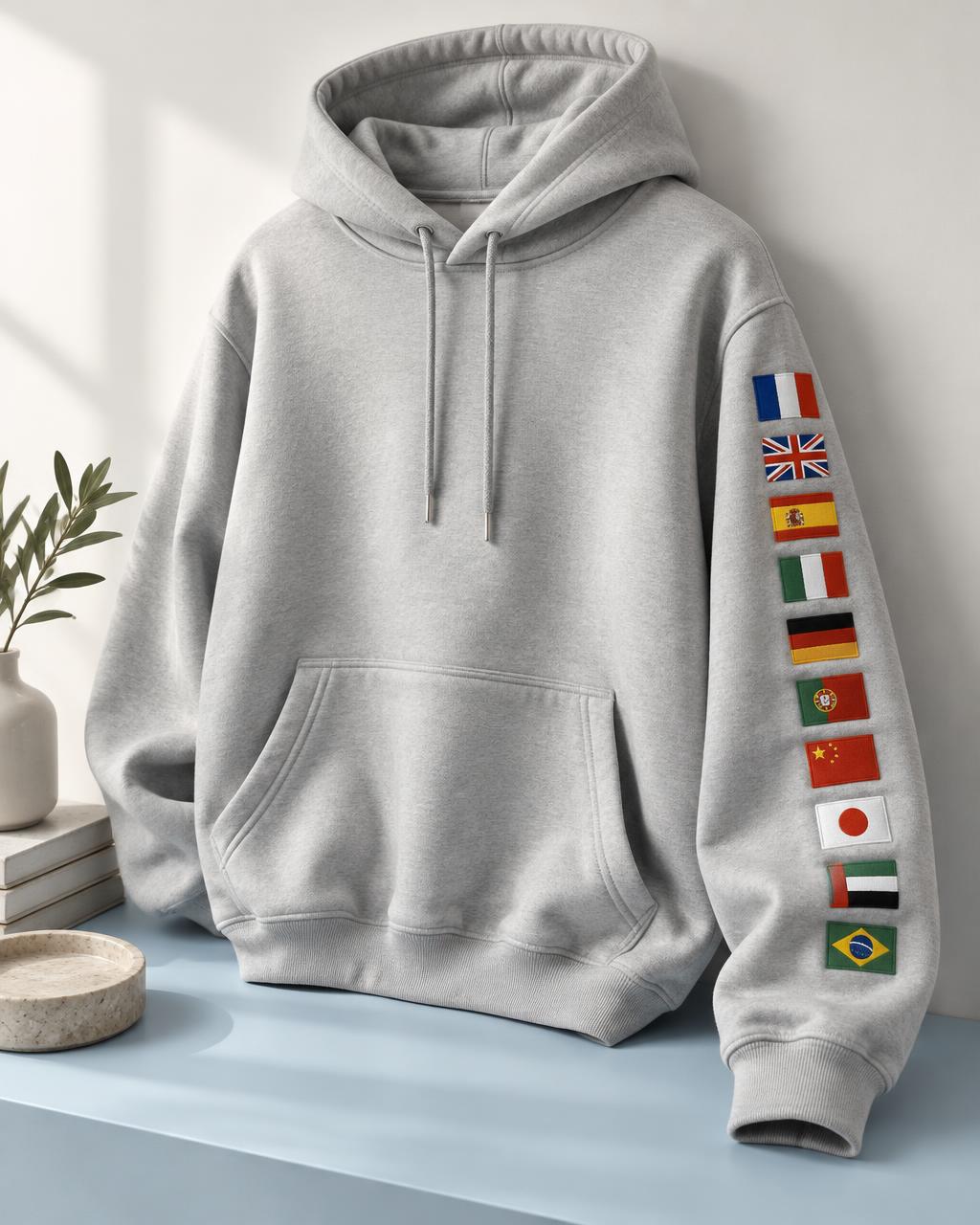 Hoodie My Languages avec patchs de drapeaux